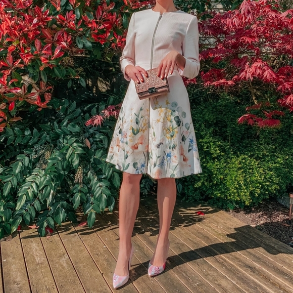 Ted Baker Jackets & Blazers - 🍒NWT🍒 TED BAKER PALE PINK TEXTURED DRESS COAT